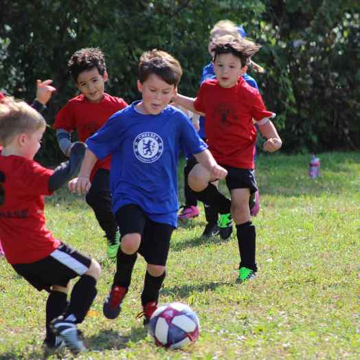 kids playing soccer