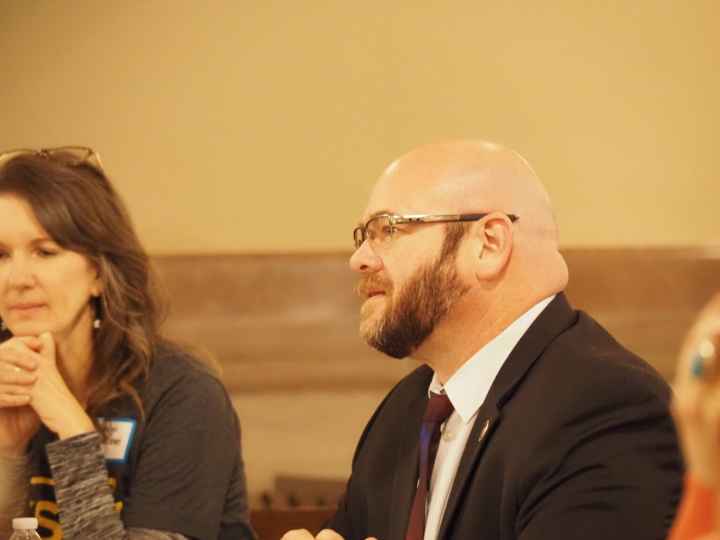 A bill in the House Corrections and Juvenile Justice Committee, chaired by Rep. Stephen Owens, would ban the use of restraints for juvenile offenders in the court room. Supporters say the practice is unnecessary and humiliating in most cases. (Noah Tabrod