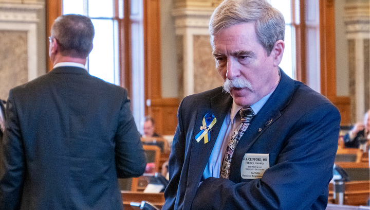 Rep. Bill Clifford, a Republican from Garden City, said he supported a bill mandating emergency health care for infants who survive an abortion, noting he was alarmed medical professionals chose to engage in the “ghastly” procedure. (Sherman Smith/Kansas 