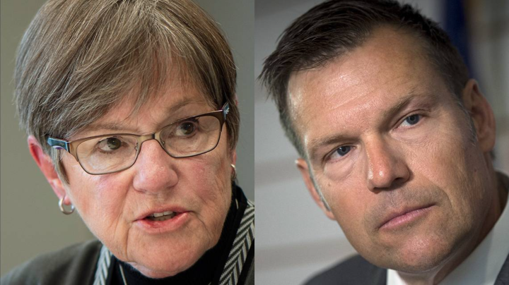 Democratic Kansas Gov. Laura Kelly and GOP Attorney General Kris Kobach Star file photos Read more at: https://www.kansascity.com/news/politics-government/article277259248.html#storylink=cpy