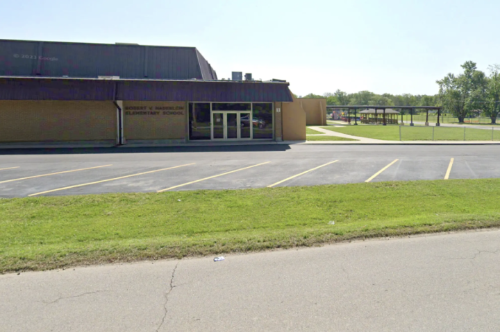 R.V. Haderlein Elementary School in Girard, Kan., where a Native American student was threatened with suspension for keeping his hair long.Credit...Google Maps