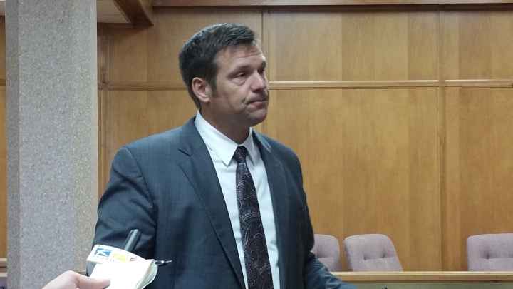 Kansas Secretary of State Kris Kobach in Topeka (DeAnn Smith/ACLU of Kansas) Kansas Secretary of State Kris Kobach in Topeka (DeAnn Smith/ACLU of Kansas)