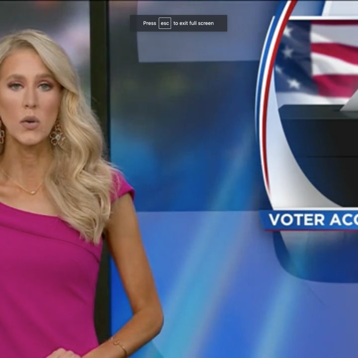 Screenshot of newscast, ACLU report finds that accessibility to voting in Kansas depends on where you live