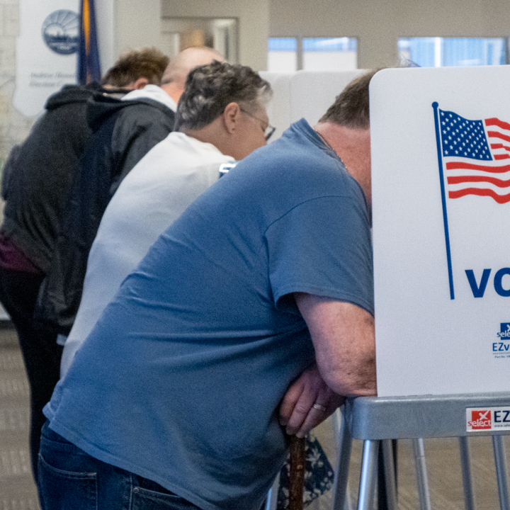 In Fort Hays, a monthslong clash over a community polling place continues before the election this month. (Sherman Smith/Kansas Reflector)