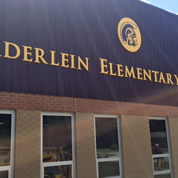 A photo of the R.V. Haderlein Elementary School taken from the school's web site. From Girard Unified School District 248