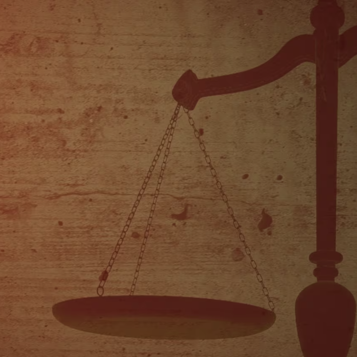 Scales on brown background