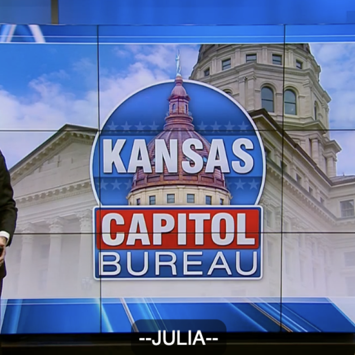 Thumbnail of Newscast, graphic reads, "Kansas Capitol Bureau"