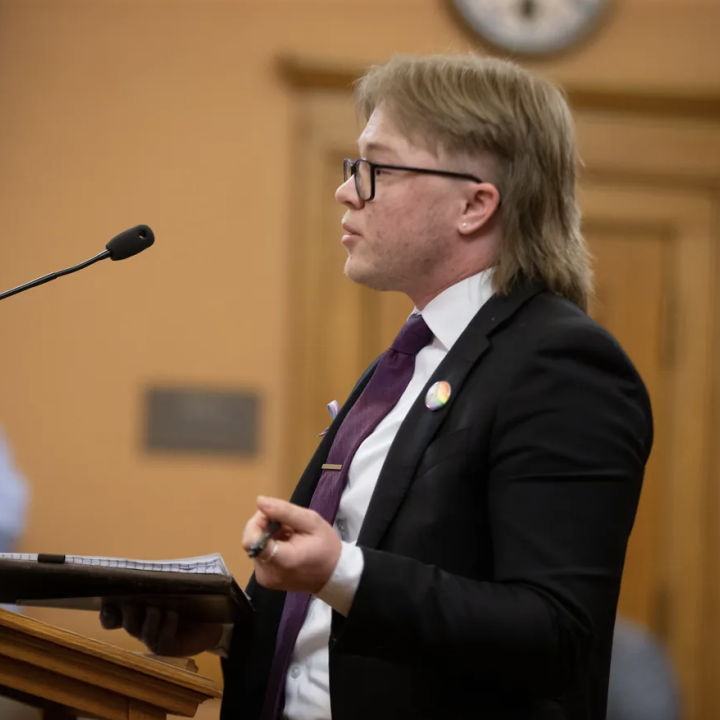 ACLU of Kansas attorney D.C. Hiegert has testified against anti-transgender bills in the Legislature and has worked on an ongoing lawsuit about gender marker changes on state-issued IDs. Evert Nelson/The Capital-Journal