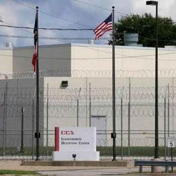 Core Civic Leavenworth prison from outside