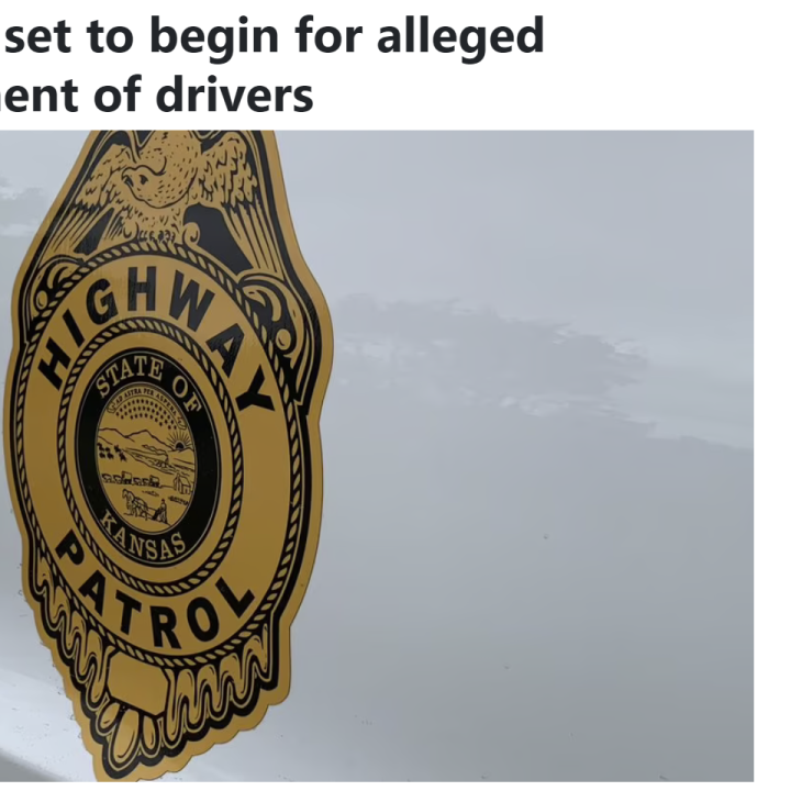 kansas highway patrol emblem on car door