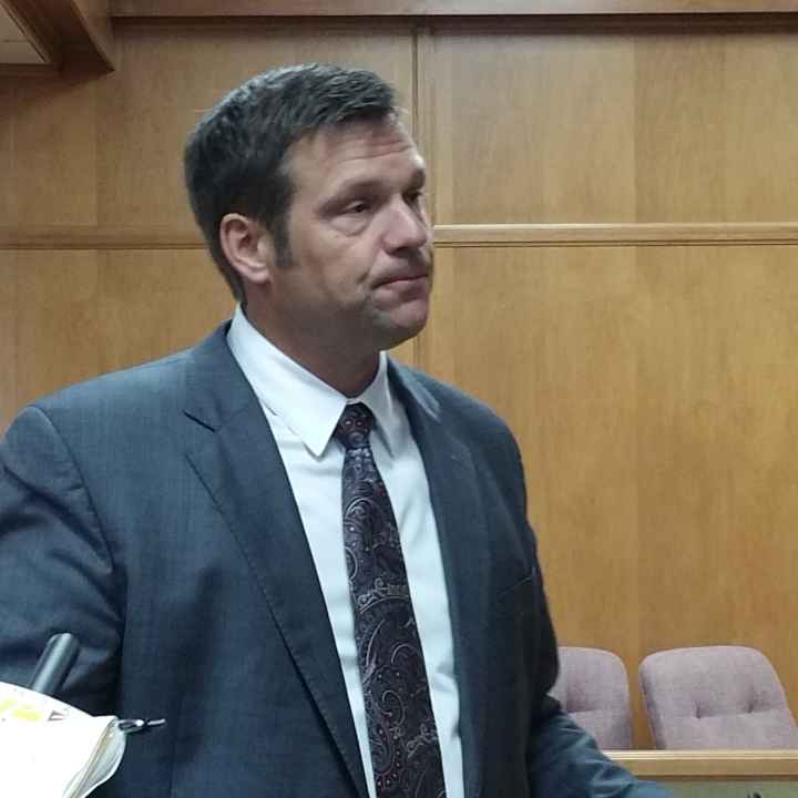 Kansas Secretary of State Kris Kobach in Topeka (DeAnn Smith/ACLU of Kansas) Kansas Secretary of State Kris Kobach in Topeka (DeAnn Smith/ACLU of Kansas)