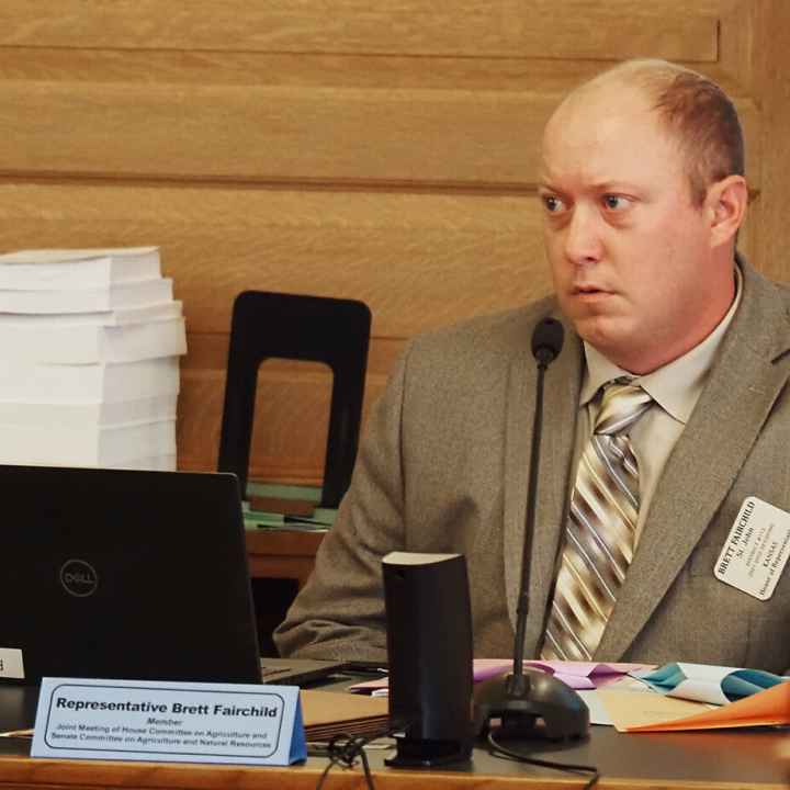 Rep. Brett Fairchild, R-St. John, joined a bipartisan group of legislators endorsing a House bill banning no-knock search warrants of residences and adoption of a law requiring officers to be in uniform when serving the warrants. (Sherman Smith/Kansas Ref